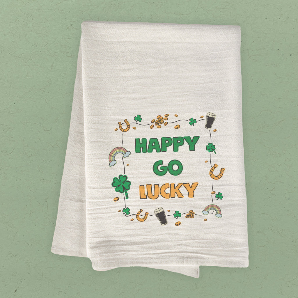 Happy Go Lucky - Cotton Tea Towel