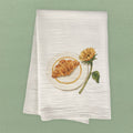 Sunflower & Croissant - Painting - Cotton Tea Towel