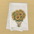 Sunflower Bouquet - Painting - Cotton Tea Towel