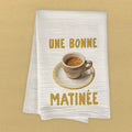 Une Bonne Matinee - Espresso - Cotton Tea Towel