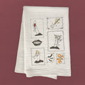 Ghouls Stamps - Halloween Cotton Tea Towel