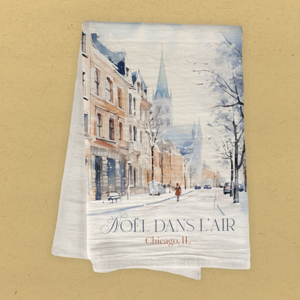 Christmas In The Air - Custom Cotton Tea Towel
