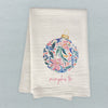 Painted Floral Ornament - Custom Cotton Tea Towel