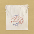 Un Croissant - Cotton Cinch Bag