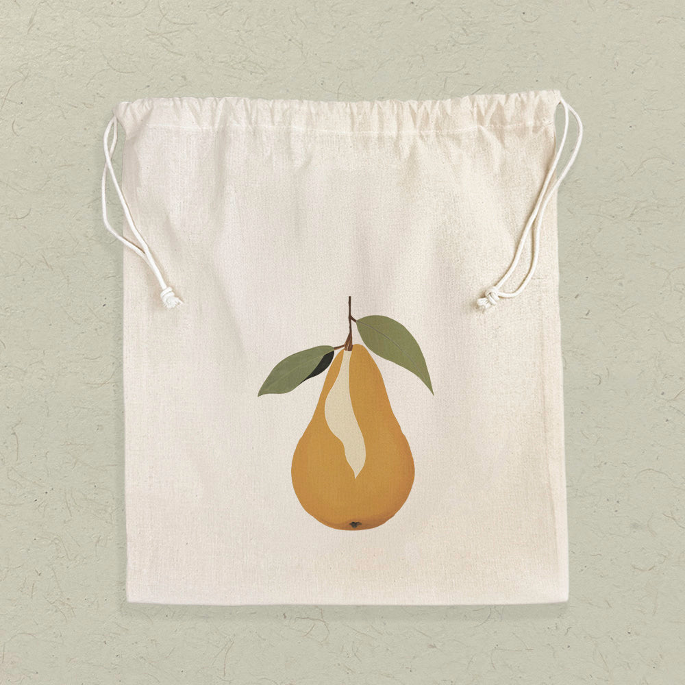 Pear - Cotton Cinch Bag