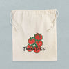 Red Tomatoes - Reusable Cotton  Cinch Bag