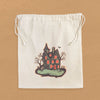 Retro Halloween Treat Bag - Cotton  Cinch Bag
