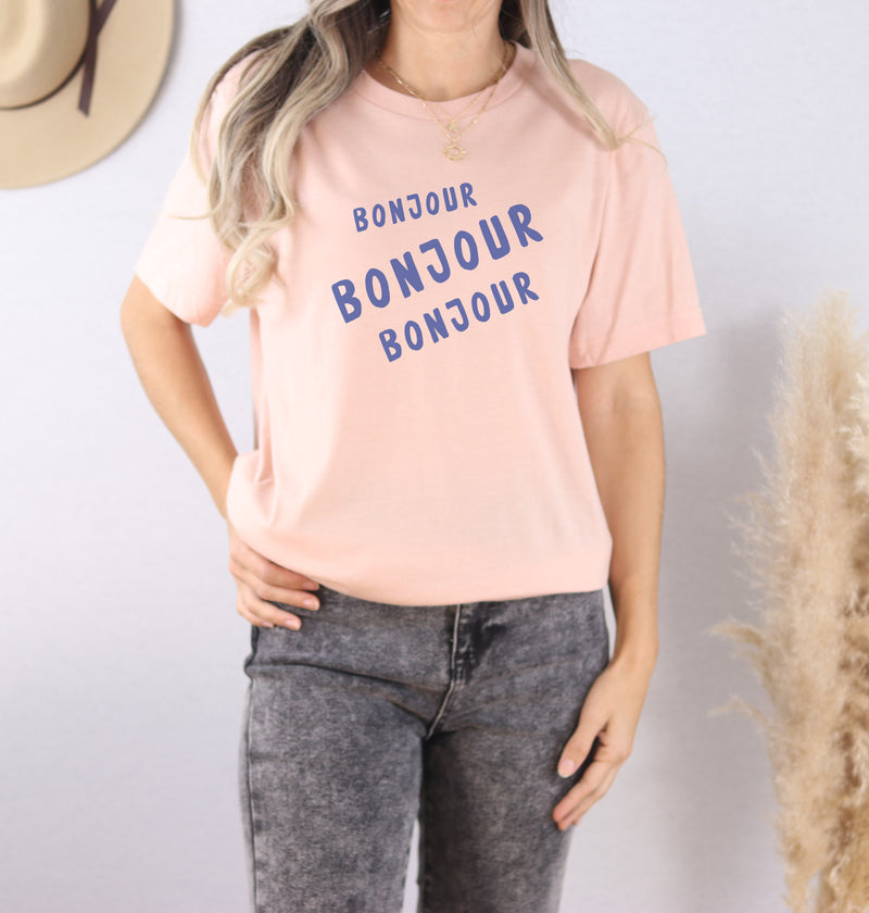 Bonjour Trois - Short Sleeve T-Shirt