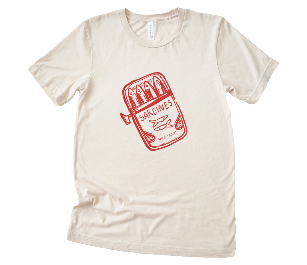 Hand Drawn Sardine Tin - T-Shirt