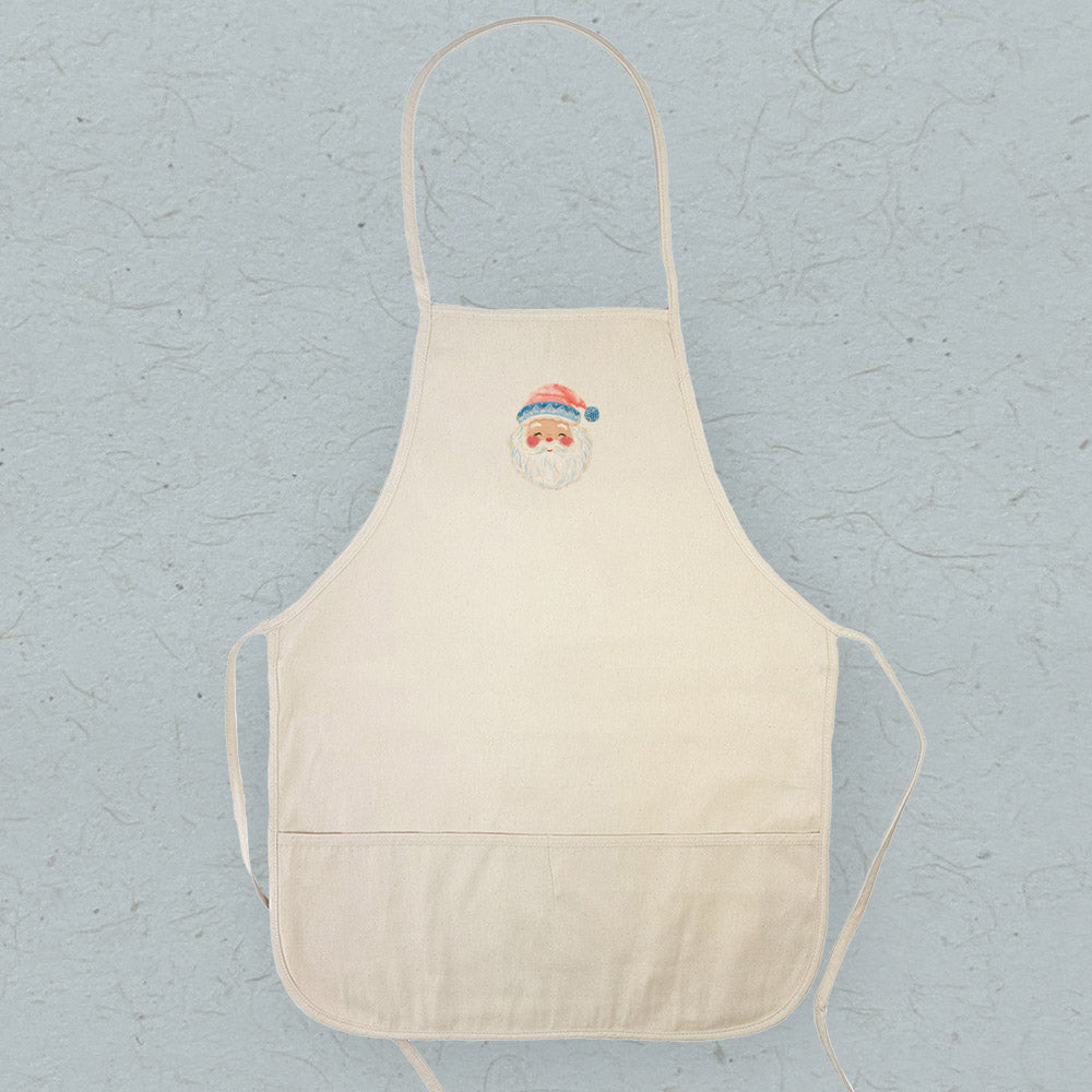 Rosy Cheeked Santa - Customizable Women's Apron