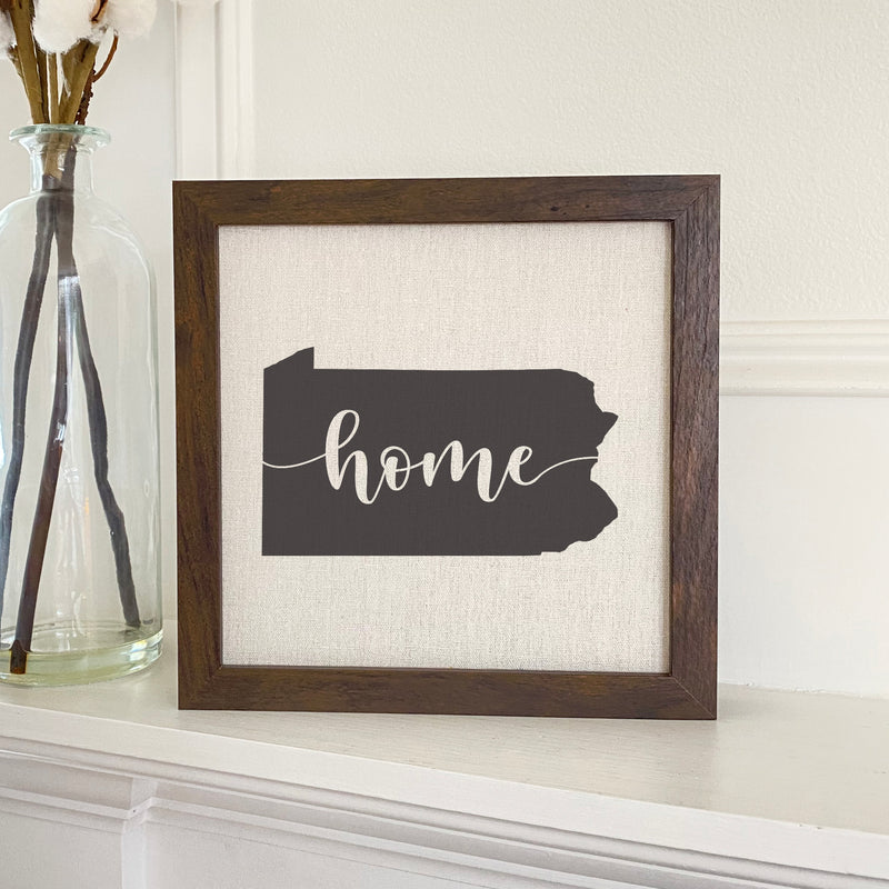 State Art (Home) - Framed Sign