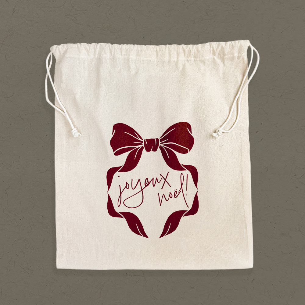 Joyeux Noel - Cotton Cinch Bag