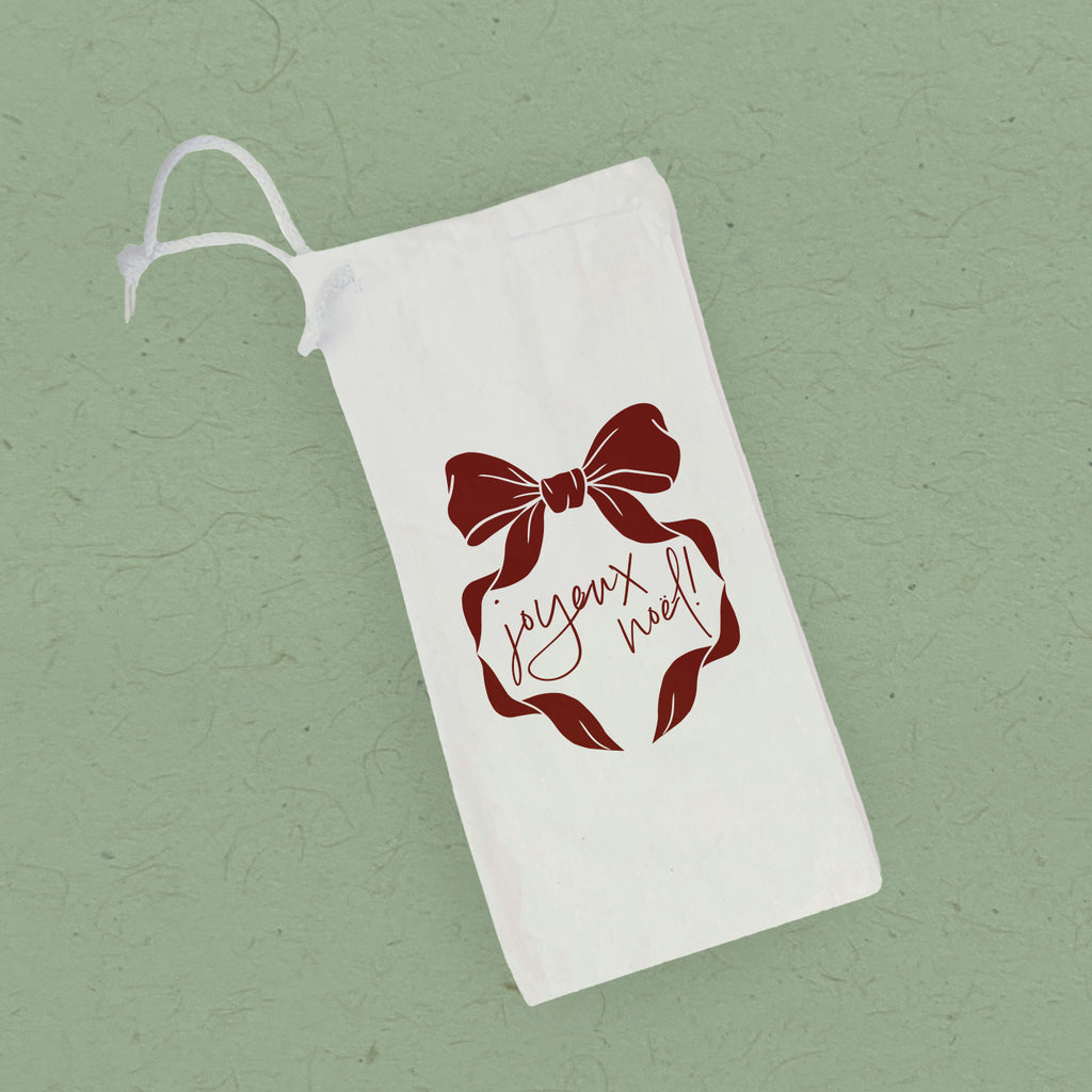 Joyeux Noel - Canvas Wine Bag