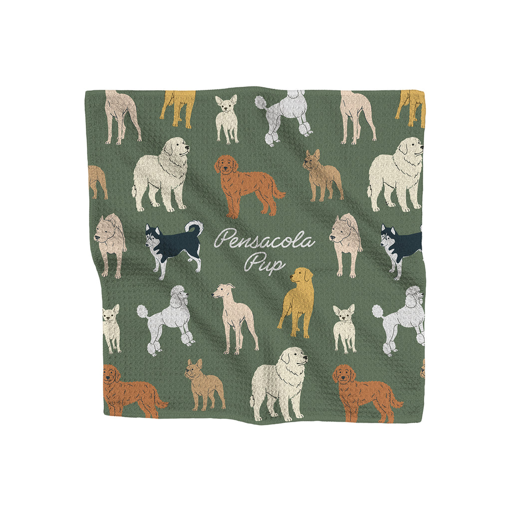 Location Pup - Custom Waffle Weave Washcloth
