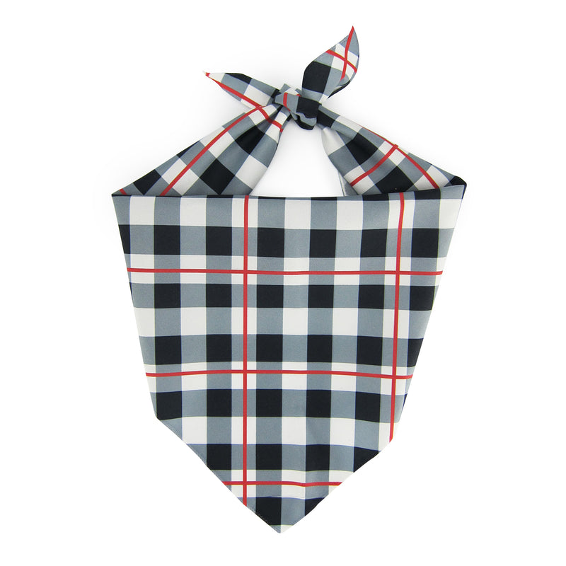 Black & White Plaid - Pet Bandana