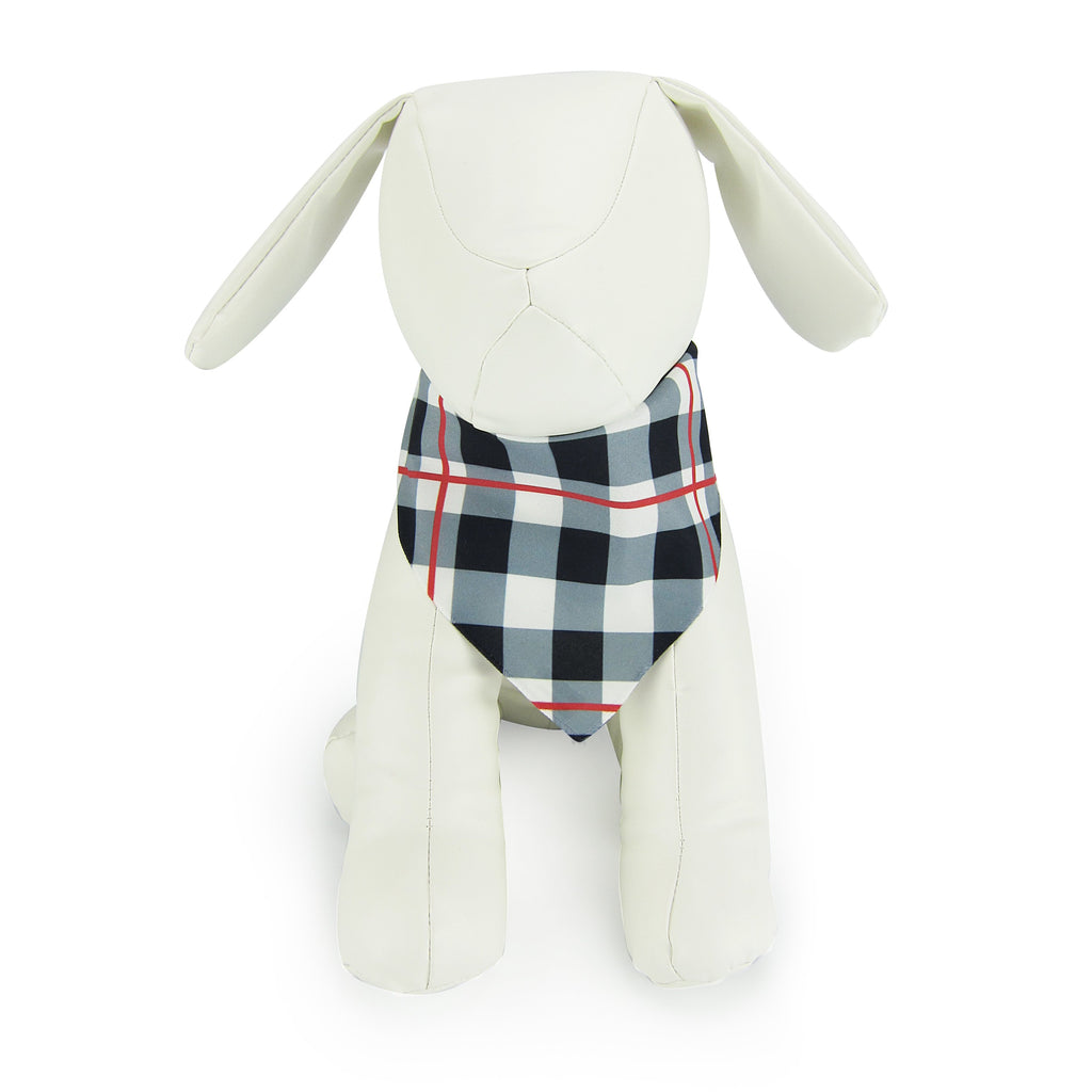 Black & White Plaid - Pet Bandana