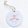 Valentine Flamingos - Valentine's Day Ornament