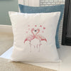 Valentine Flamingos - Valentine's Day Square Canvas Pillow