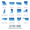 Watercolor State with Anchor - Custom Cotton Tea Towel