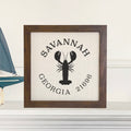 Lobster w/ City and State - Custom Framed Sign