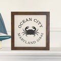 Crab w/ City and State - Custom Framed Sign