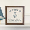 Anchor w/ Latitude and Longitude - Custom Framed Sign