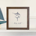 Marlin w/ City, State - Custom Framed Sign