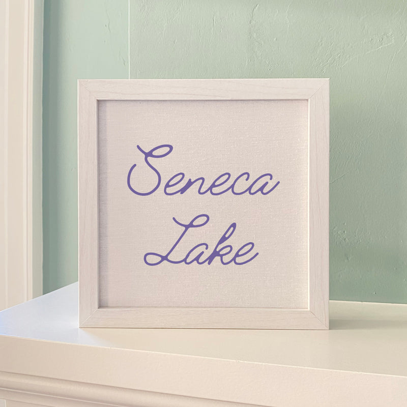 Script Lake Custom - Framed Sign