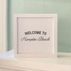 Welcome to Beach Custom - Framed Sign