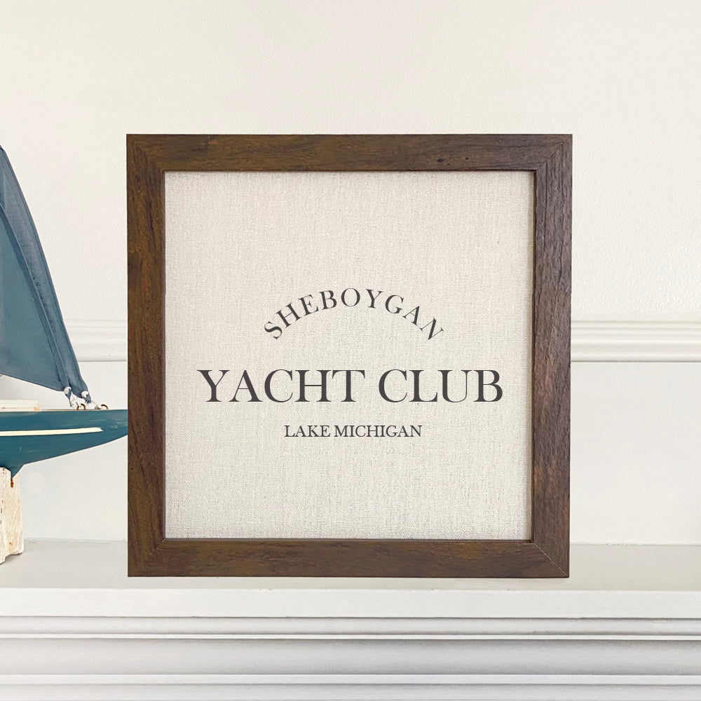 Yacht Club - Custom Framed Sign