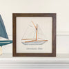 Watercolor Sailboat City State - Framed Sign