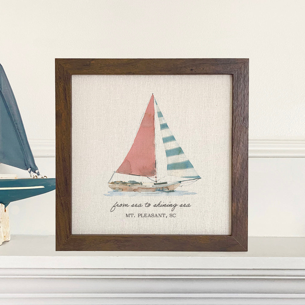 Sailing Serenity - Custom Framed Sign