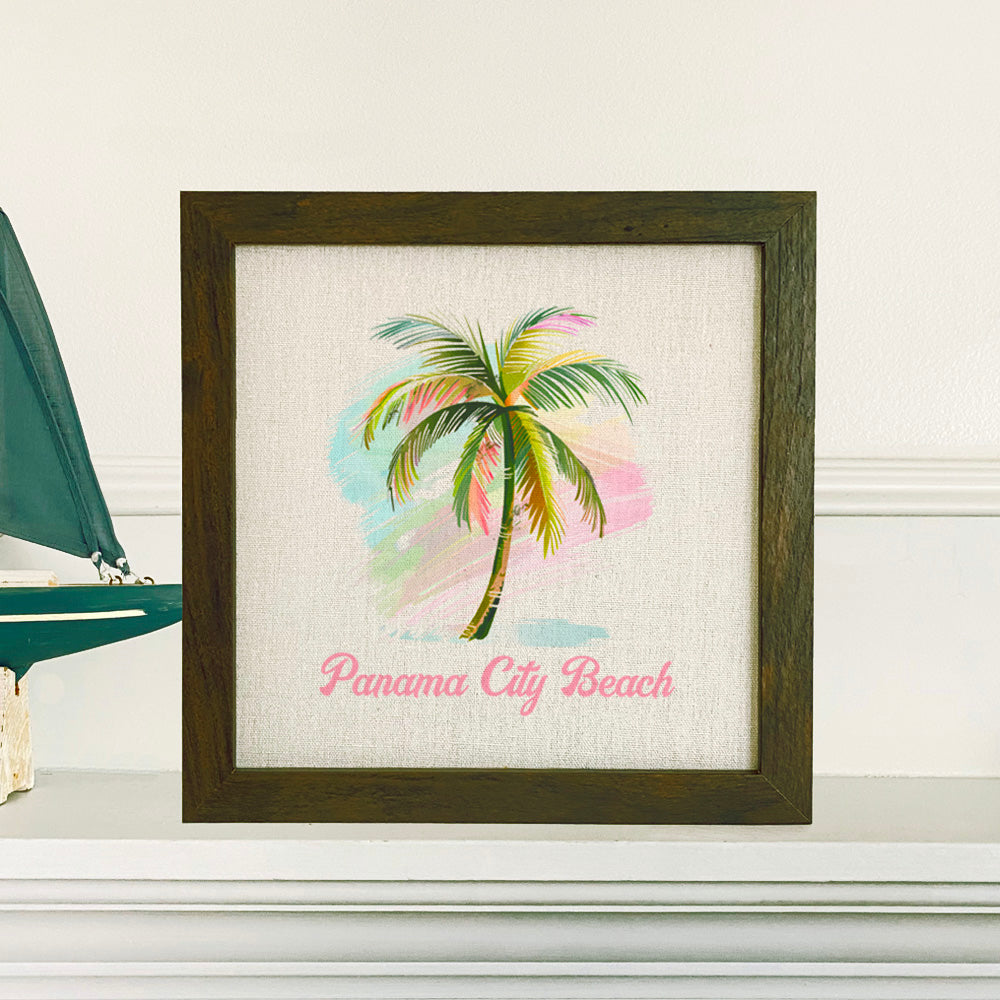 Palm Tree Watercolor - Custom Framed Sign