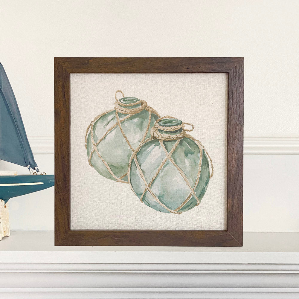 Glass Floats - Customizable Framed Sign
