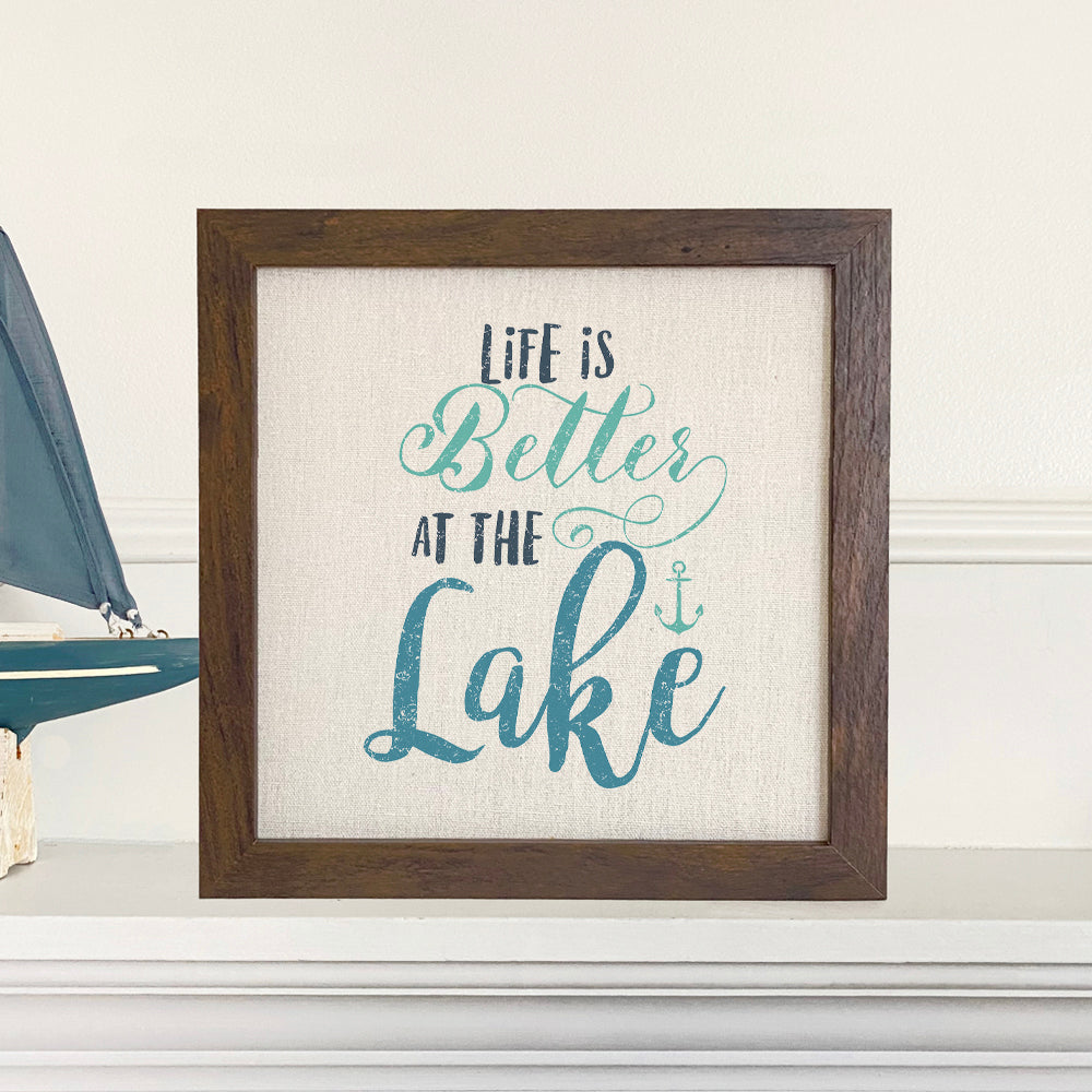 Life is Better at the Lake - Framed Sign