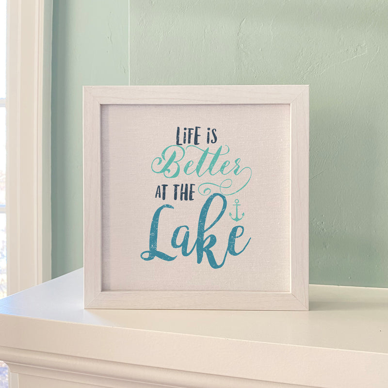 Life is Better at the Lake - Framed Sign