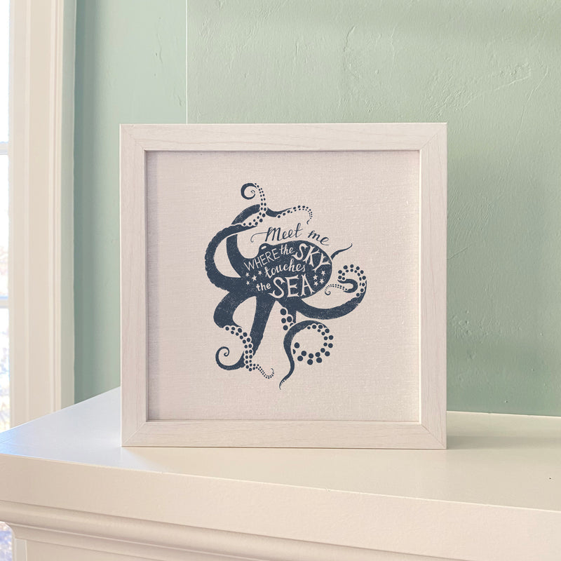 Meet Me (Octopus) - Framed Sign