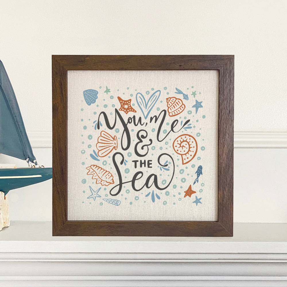 You Me and the Sea - Framed Sign