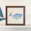 Coastal Wood Whale - Framed Sign