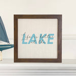 Life is Better at the Lake (Script Overlay) - Framed Sign