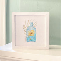 Hibiscus in a Bottle - Framed Sign