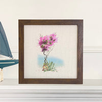 Watercolor Bougainvillea - Framed Sign