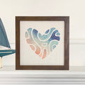 Abstract Beach Heart - Valentine's Day Framed Sign