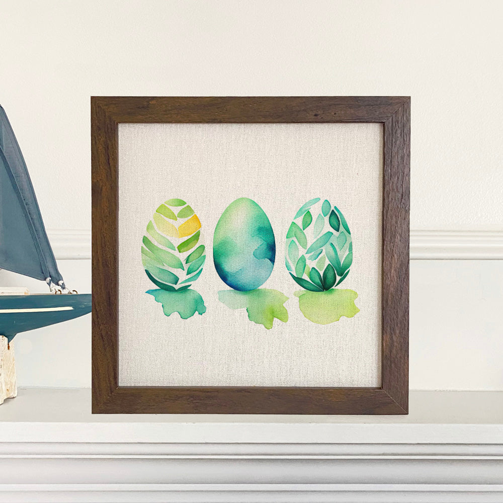 Watercolor Easter Eggs - Framed Sign