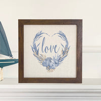 Love Ocean Wreath - Framed Sign