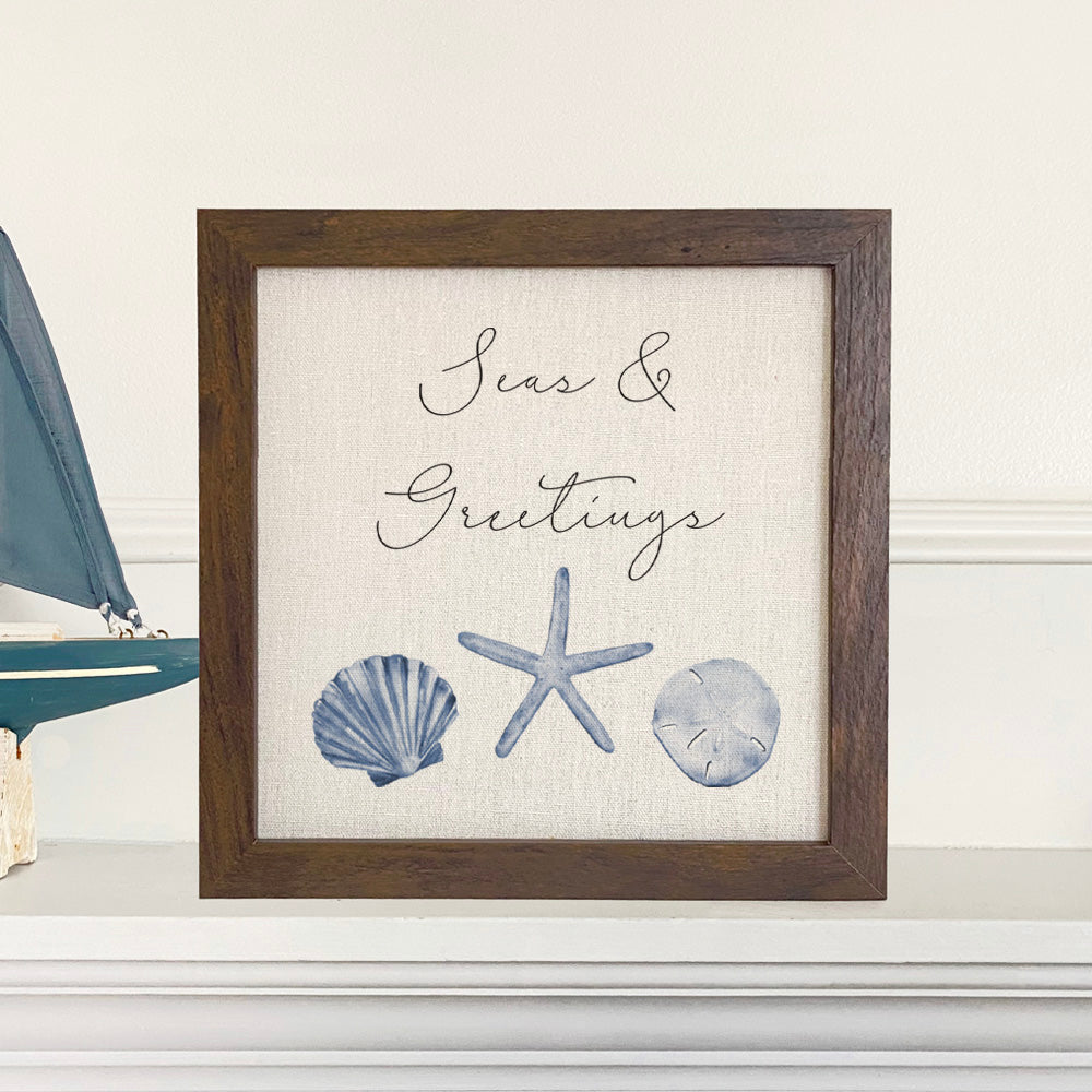 Seas & Greetings - Framed Sign
