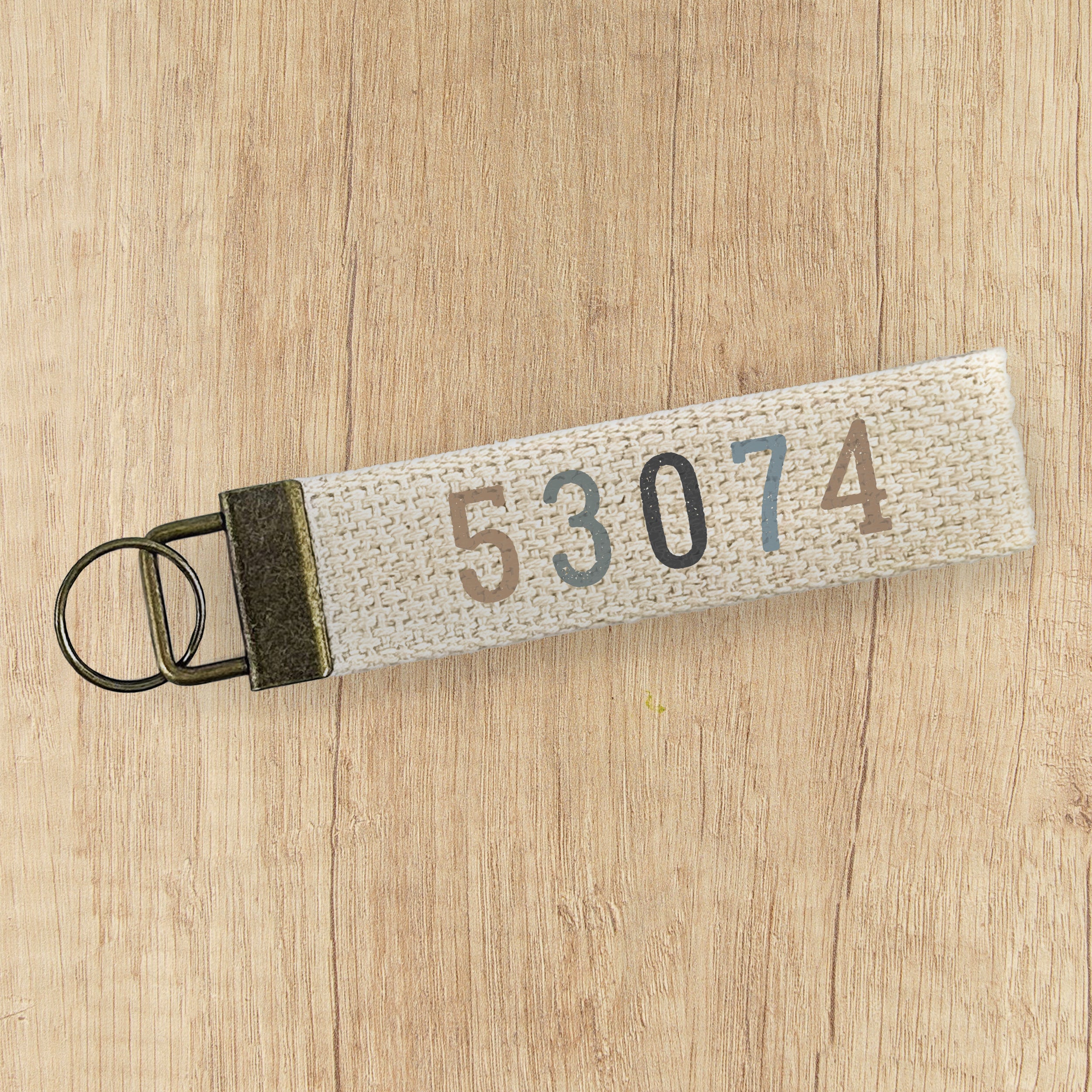 Zip Code - Custom Canvas Key Fob