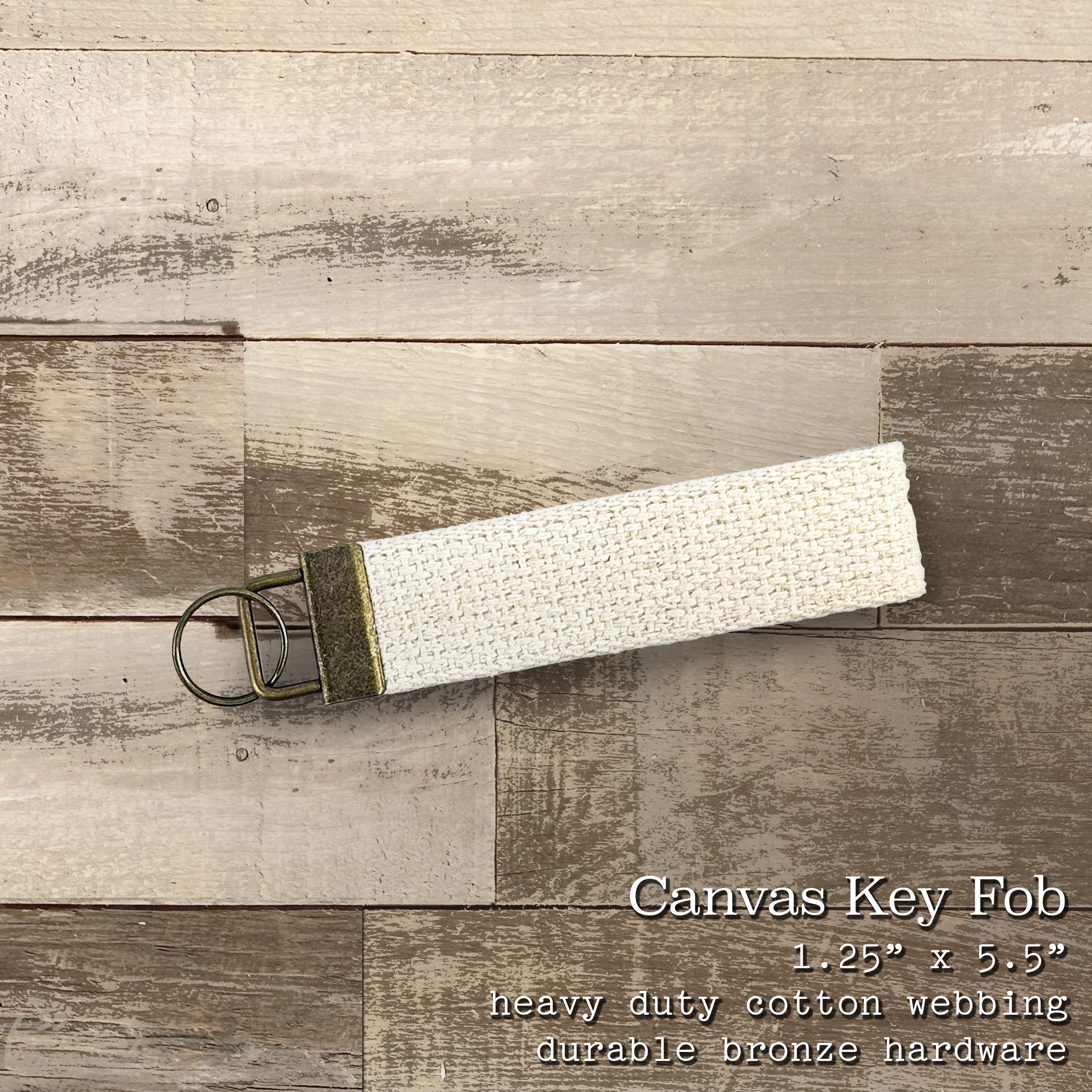 Simple City - Custom Canvas Key Fob