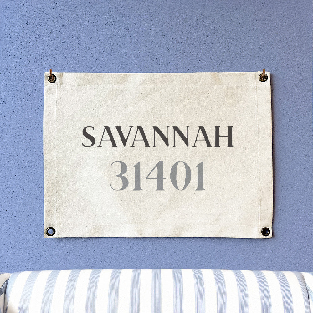 Classic Serif Text - Custom Canvas Wall Hanging
