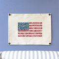 Sea Glass American Flag - Canvas Wall Hanging